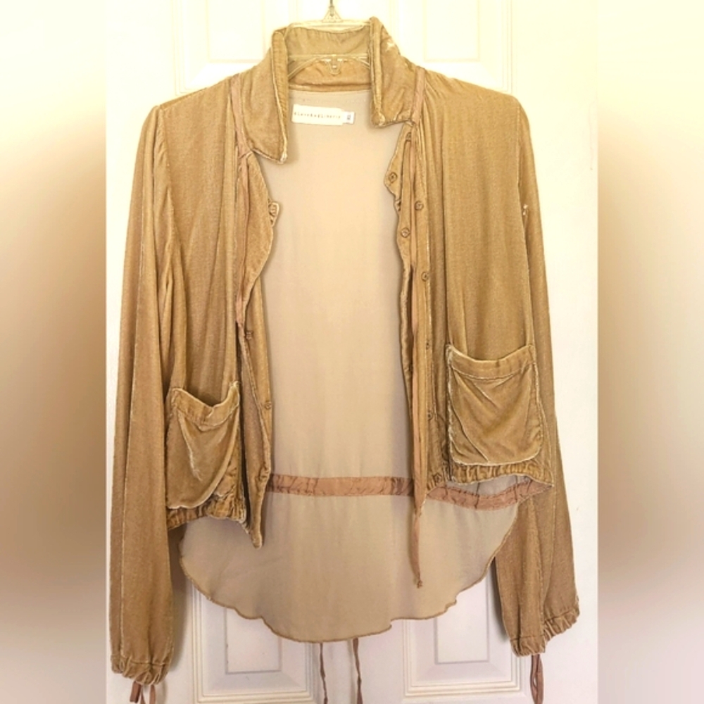 Elegant Velvet Button-Up Cardigan